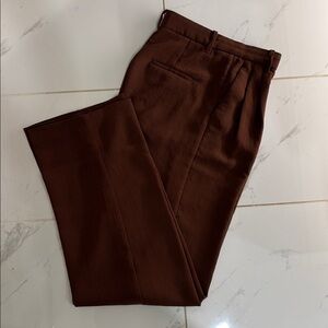 Wilfred Brown High-Waist Tailored Pants